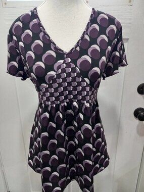 Duo Maternity Short Sleeve Top Shirt Blouse Size Medium